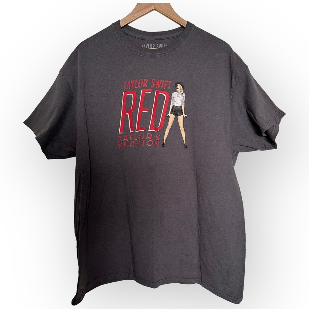 Taylor Swift Red Taylor’s Version Dark Gray Tshir… - image 1